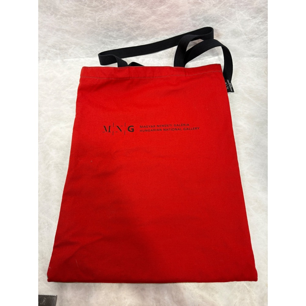 Hungarian National Gallery Robert Bereny Woman Playing Cello Canvas Tote Bag Red - Picture 5 of 8